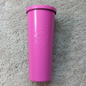 Starbucks 2015 24 OZ Venti Stainless Steel Cup Tumbler Magenta Hot Pink Rare